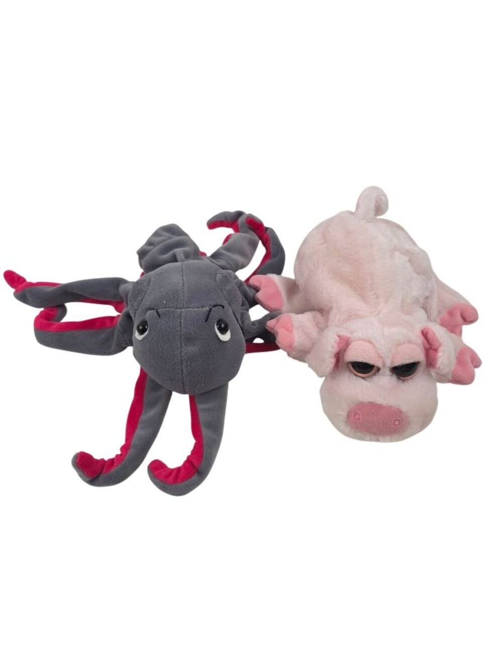 Hand Puppets Set of 2 Octopus Plush Creations Pig Caltoy Vintage Toys